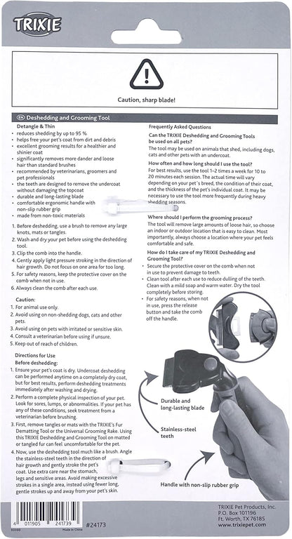 Trixie Pet Deshedding And Grooming Tool for Dogs and Cats