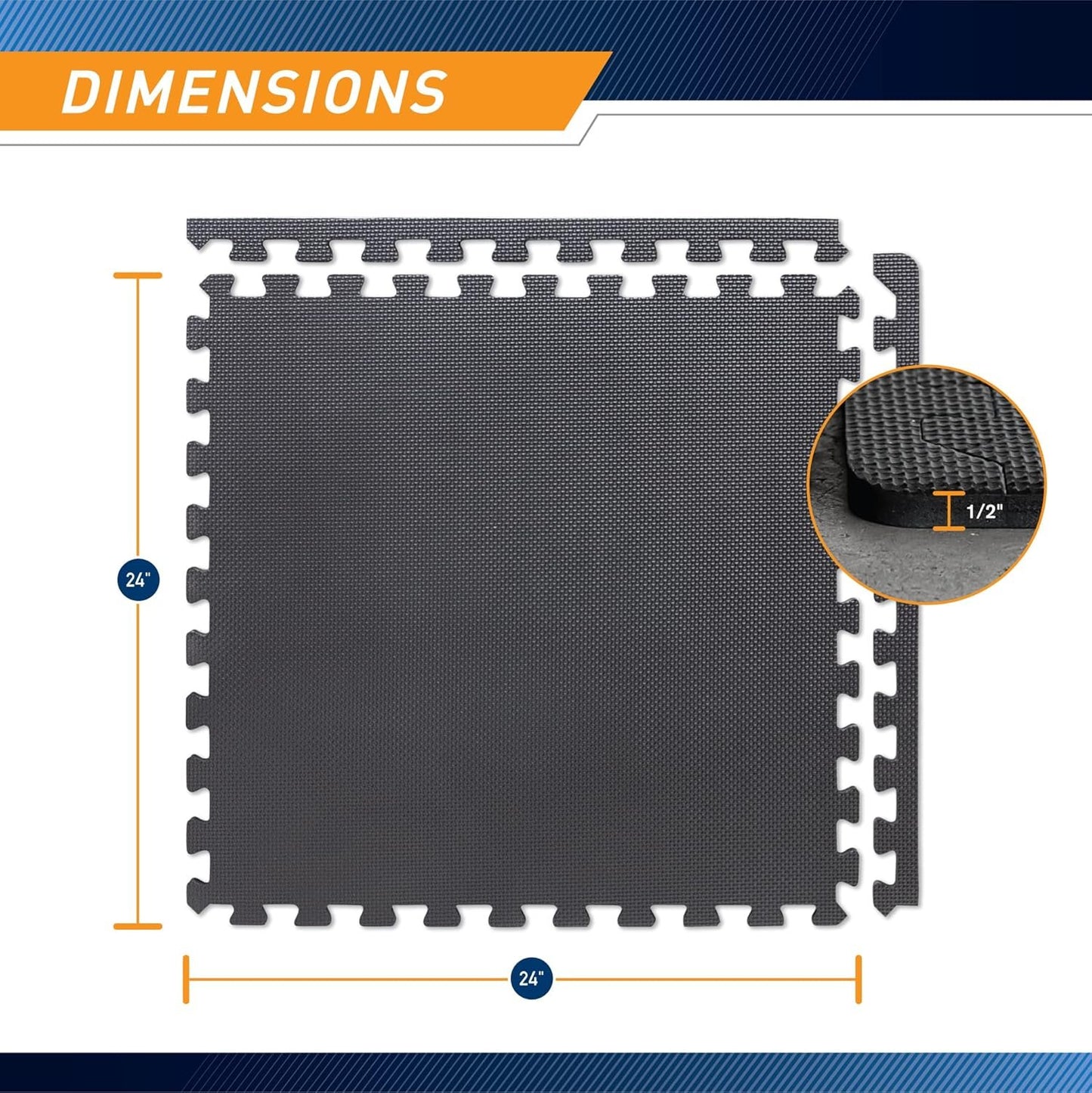 Marcy Interlocking Waterproof Flooring Mat for Exercise Equipment & Accessories