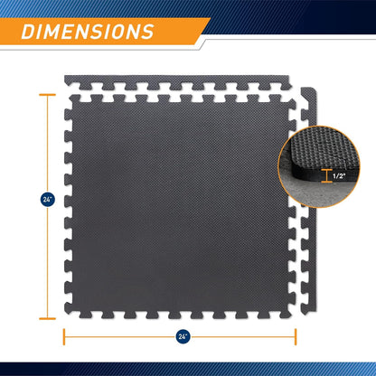 Marcy Interlocking Waterproof Flooring Mat for Exercise Equipment & Accessories