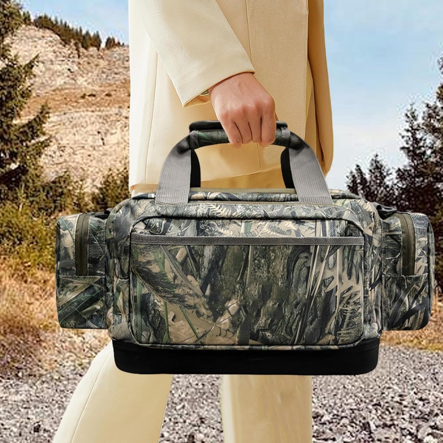 Hunter Bag, Oxford Waterfowl, Hunting Clothes Bag, Hunting Duffle Gear Bag, Adjustable Outdoor Duffle Bags, Waterproof Hunting Bag, Multi-Compartment Gear Bag, Refuge Bag for Travel Hiking Camping