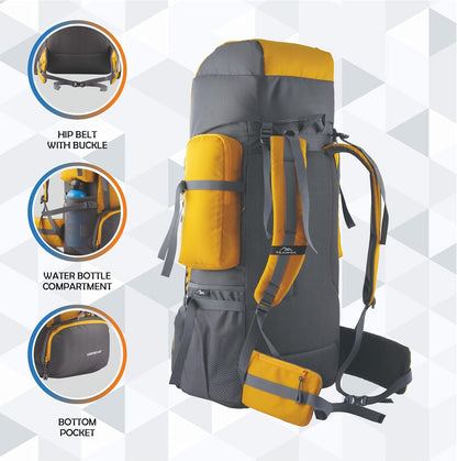 TRAWOC VORTEX 60 Ltr Travel Backpack Hiking Trekking Bag Rucksack Bag for Men & Women