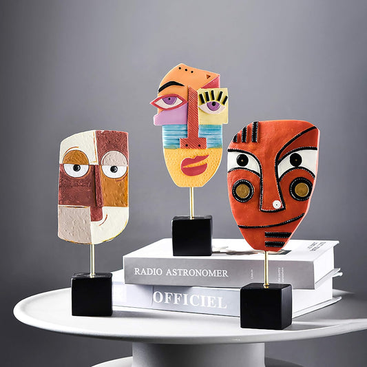 Wink - Handcrafted Statues Resin Abstract Sculpture for Home Decor Modern,Book Shelf TV Stand Decor,Living Room Decor,Dining Room Table,Bedroom, Office Desktop, Cabinets Decorative Ornaments