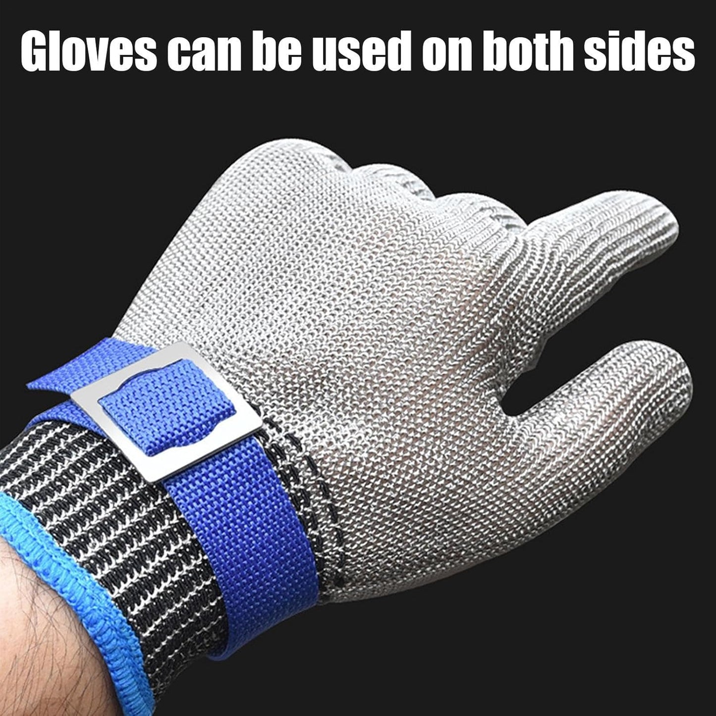 Safety Gloves - Cut Resistant Gloves | Steel Wire/PE Garden Work | Finger Protector | Multipurpose Oyster Shucking Tool, Breathable Cutting Mittens For Gardening Fishing