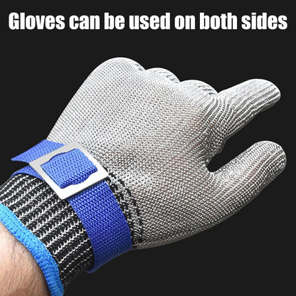 Safety Gloves - Cut Resistant Gloves | Steel Wire/PE Garden Work | Finger Protector | Multipurpose Oyster Shucking Tool, Breathable Cutting Mittens For Gardening Fishing