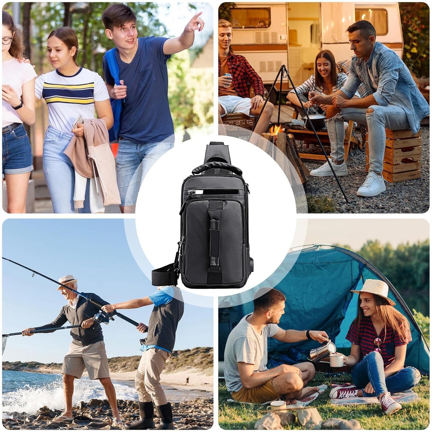 Men's Travel Bag | USB Charging Port | Simple Travel Backpack | Notebook Commute Carrier | Large Capacity Bag | Heavy Duty Business Travel Gear for Travel, Outdoor Activities