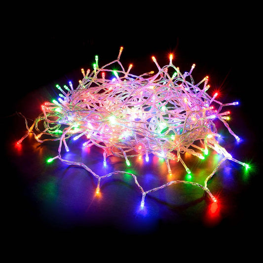 Lexi Lighting 520 LEDs Fairy Lights Chain, Multicolor Light, Clear Cable, Length 51.9M, Plug-in Power, IP44 Waterproof, Outdoor String Lights for Xmas Tree, Wedding, Halloween, Party, Garden Décor