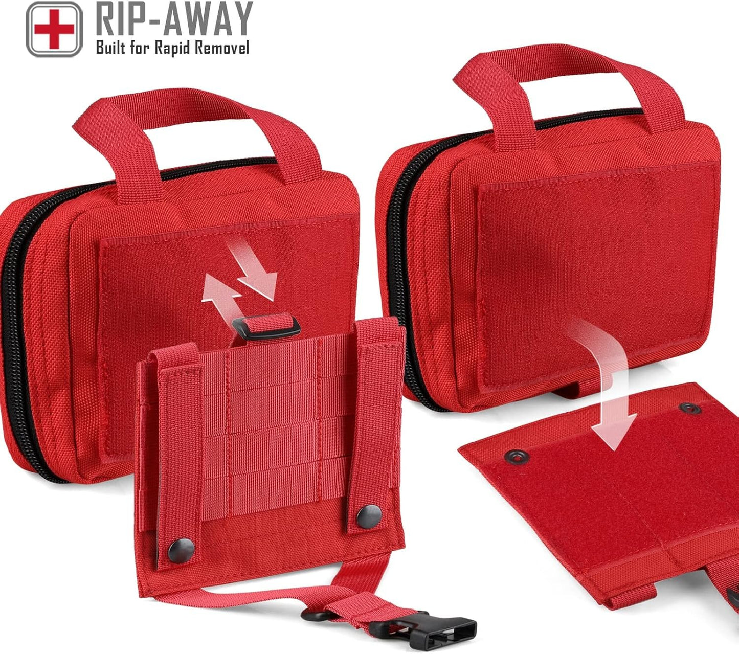 LIVANS Tactical EMT Pouch, Rip Away Molle Medical Pouches IFAK Tear-Away First Aid Kit Emergency Survival Bag for Travel Outdoor Hiking