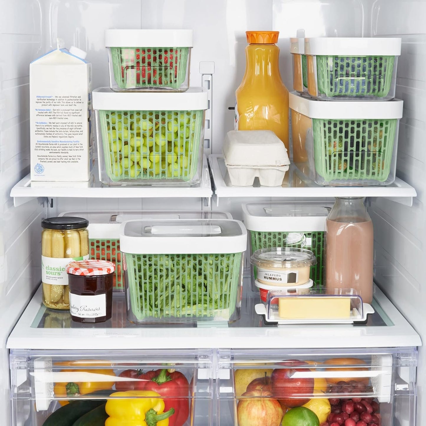 OXO Good Grips Greensaver Produce Keeper, 4.7 Litre Capacity, Green