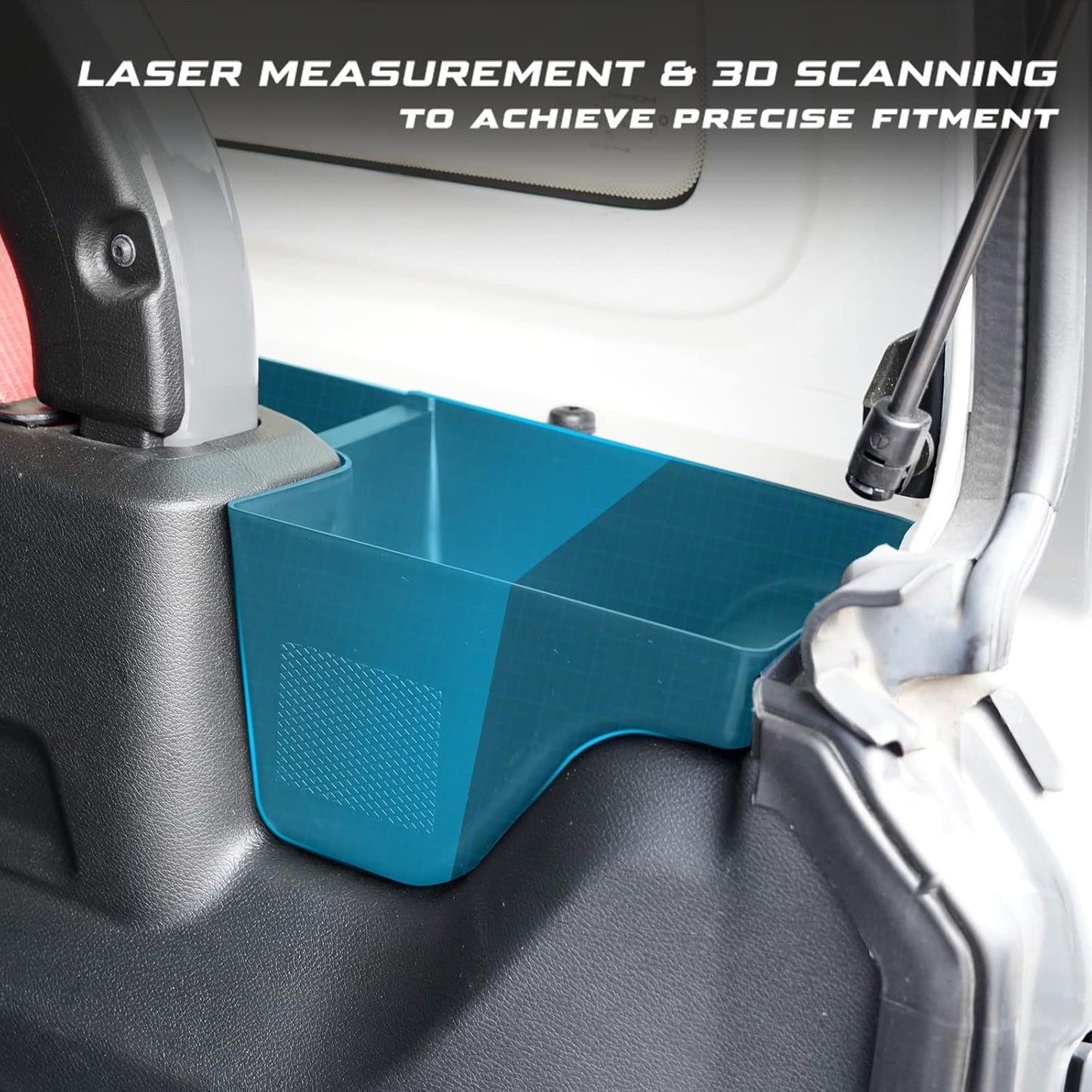 Kiwi Master Wheel Well Storage Trunk Organizers for 2018-2023 Jeep Wrangler JL Rear Storage Bin Box Tray, JL Interior Accessories Parts, Left & Right Side, Pair, Black