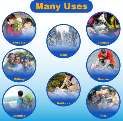 FRONTLINE Emergency Thermal Blankets Large 54" x 84" Mylar Blankets Survival Gear Camping Gear Emergency Space Blanket First Aid for Survival (4)