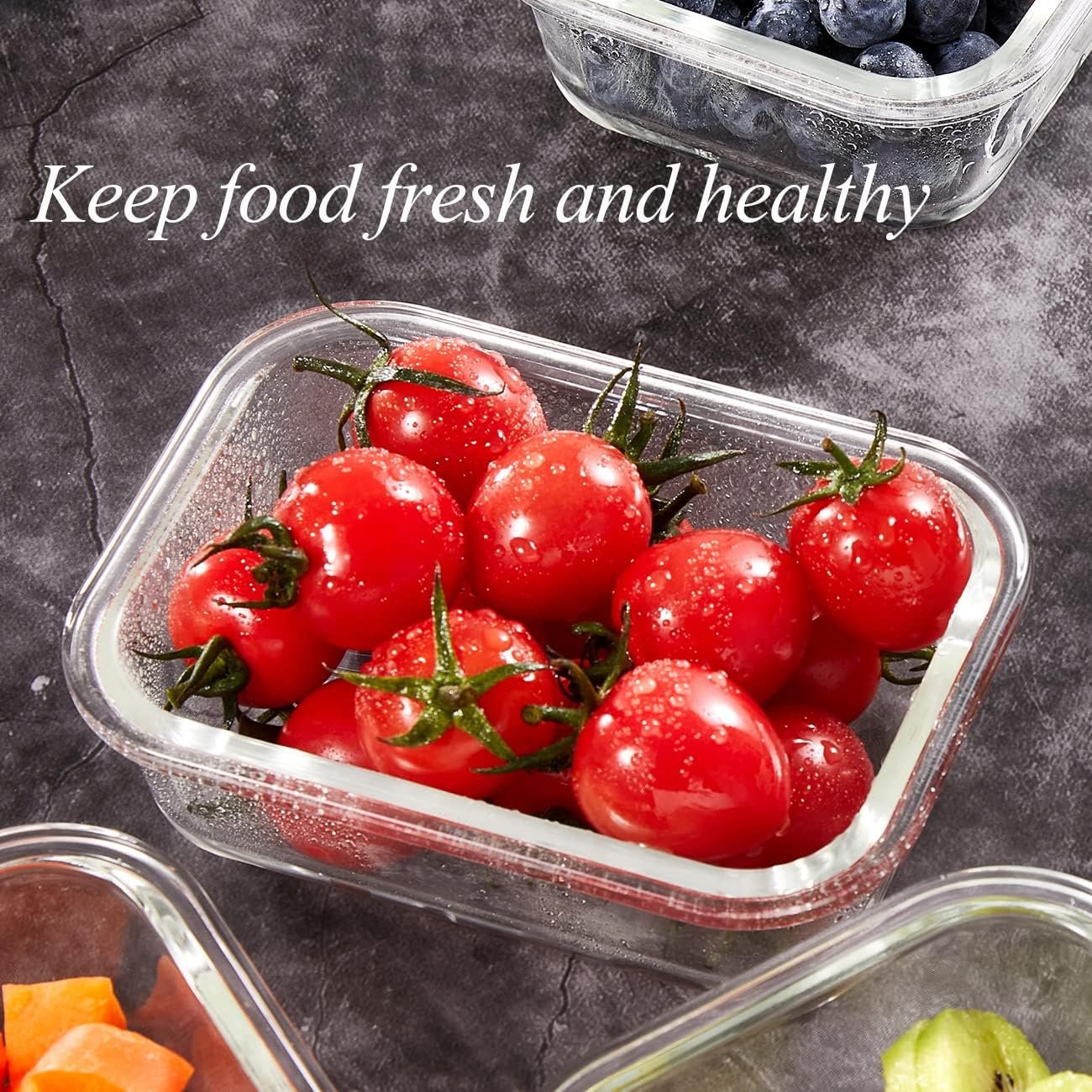 Glass Food Storage Containers with Lids Airtight, Glass Meal Prep Containers for Lunch Food Storage with Lids, 24 Pcs Glass Food Container Set-Leak Proof Microwave, Oven, Freezer and Dishwasher Safe