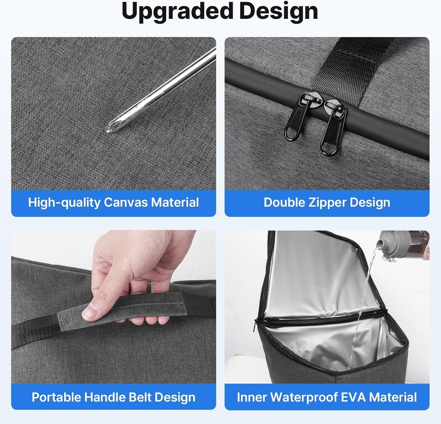 Canvcle Rear Trunk Organizer for Tesla Model Y 2020-2024 Accessories, Rear Trunk Storage Bins Side Storage Box Rear Trunk Tray with Lids Model Y 5 Seater Interior Accessories 2PCS (Not for Juniper)