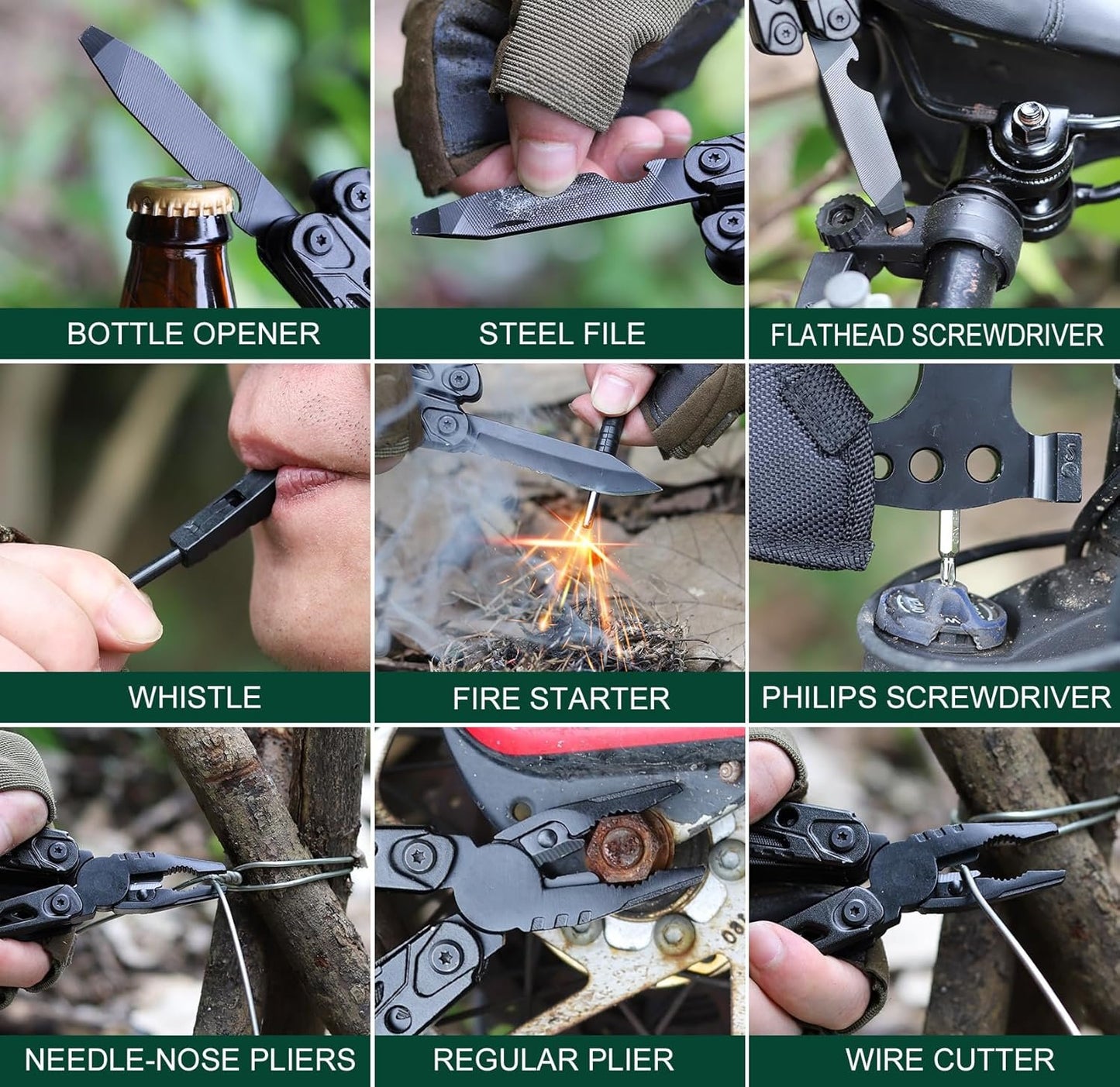 Gifts for Men Dad Husband - Stocking Stuffers for Men Him, Camping Accessories, Camping Essentials Axe - Fathers Day Gift Ideas, Christmas Birthday Gifts, Survival Kit, Tools for Hiking, Fishing