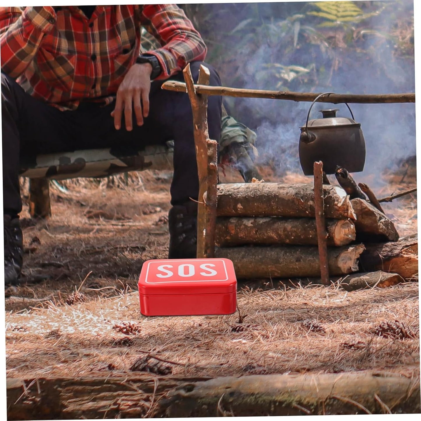 Balacoo 2Pcs Portable Survival Container Compact Storage Box for Outdoor Tools Lightweight Organizer
