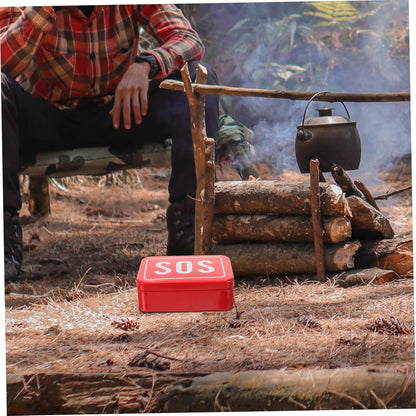 Balacoo 2Pcs Portable Survival Container Compact Storage Box for Outdoor Tools Lightweight Organizer