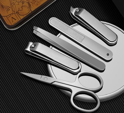 "konovo 5 Pieces Nail Clipper Set Konovo Stainless Steel Manicure Kit Travel Nail Care Kit Nail Clippers for Men Toenail Clippers or Nail Clippers Nail Clippers for Nail Clippers