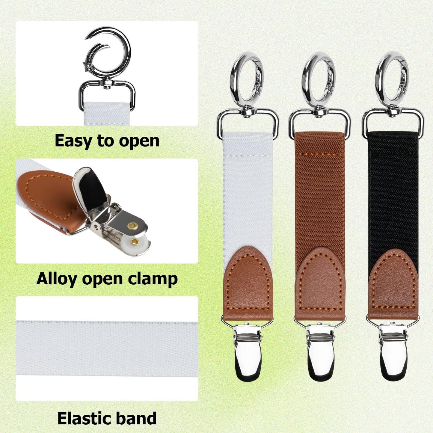 Nearockle 3Pcs Hat Clip for Travel Handbag Backpack Luggage,Elastic Cap Clip Hat Companion for Women,Travel Accessory
