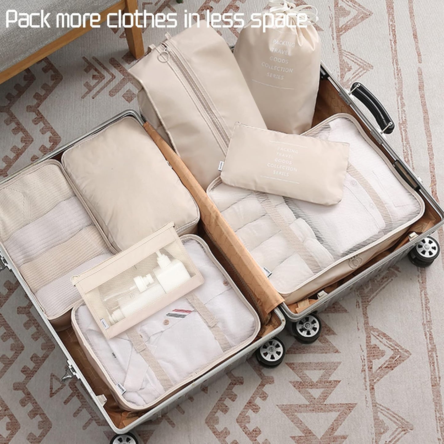 YORFULL 12 Pieces Packing Cubes Compression Travel Organizer, Travel Accessories, Travel Bag, Travel Bag