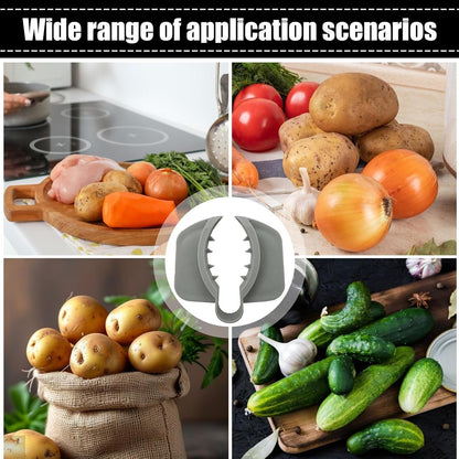Non-Slip Kitchen Slicing Tool, Ergonomic Food Prep Accessory, Protective Finger Guards, 8x7.5cm Safe Cutting Guide, Ideal for Vegetables, Meat, and Beginners