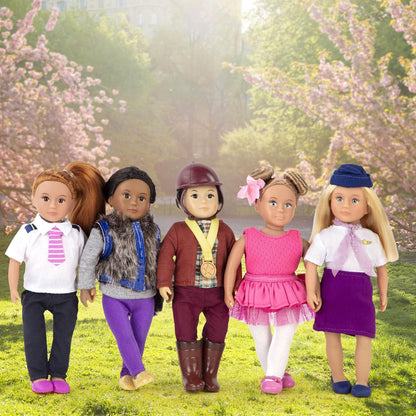 Lori Mini Doll & Toy Dog - 6-inch Doll & Boston Terrier Pup - Play Set with Outfit, Animal & Accessories - Playset for Kids - 3 Years + - Ilyssa & Indigo