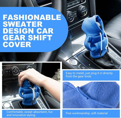 Gear Shift Hoodie, Gear Shift Cover, Universal Car Shift Knob Hoodie, Mini Hoodie for Car Shifter, Automotive Interior Cute Gadgets, Car Accessories and Decorations