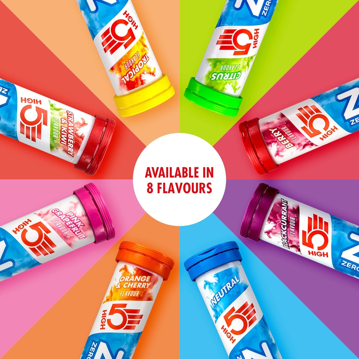 HIGH5 ZERO Electrolyte Hydration Tablets Added Vitamin C - (Tropical, 20 Tab Tube)