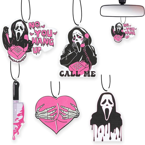 Joytezz Car Air Fresheners - Pink Ghost Cute Car Interior Accessories Hanging Scents Anime Freshener Automotive Room Decor for Women Teen Girls Gift 5Pcs
