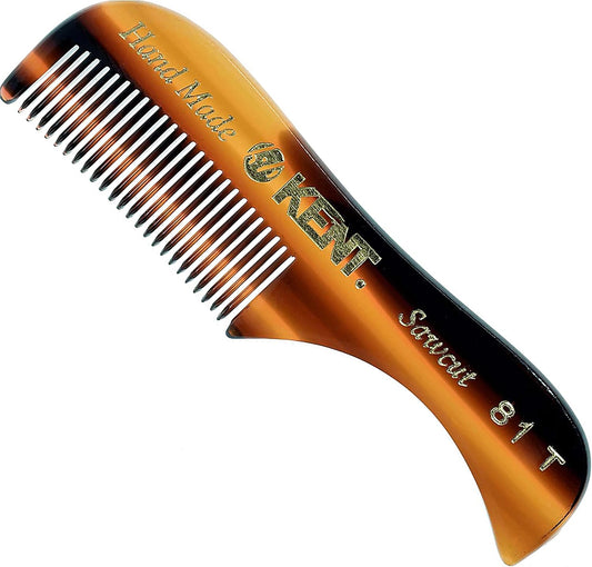 Kent Handmade Combs for Men - 81T, FOT and R7T - For Hair, Beard, and Mustache Care Kit, Best For Men's Daily Care, Pocket, and Travel 81T