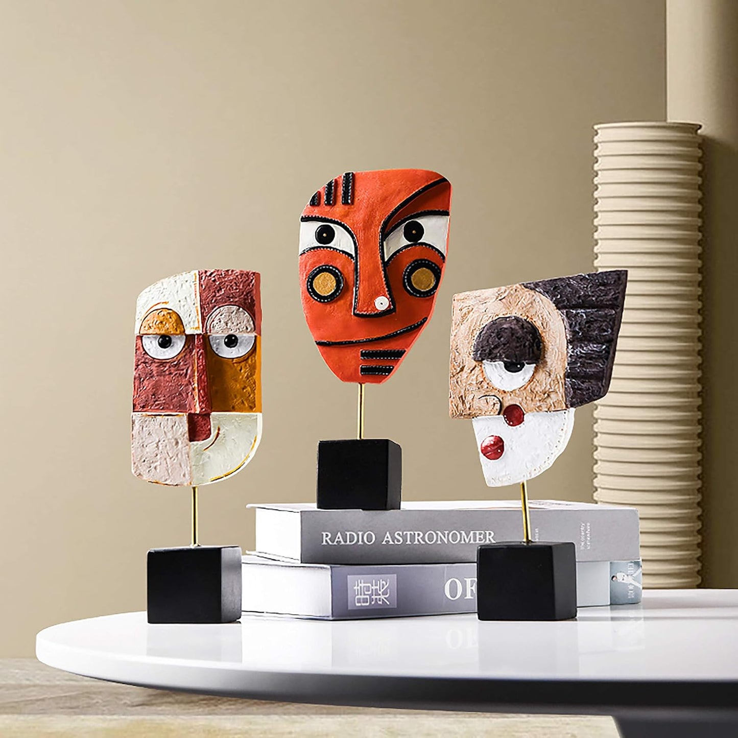 Wink - Handcrafted Statues Resin Abstract Sculpture for Home Decor Modern,Book Shelf TV Stand Decor,Living Room Decor,Dining Room Table,Bedroom, Office Desktop, Cabinets Decorative Ornaments