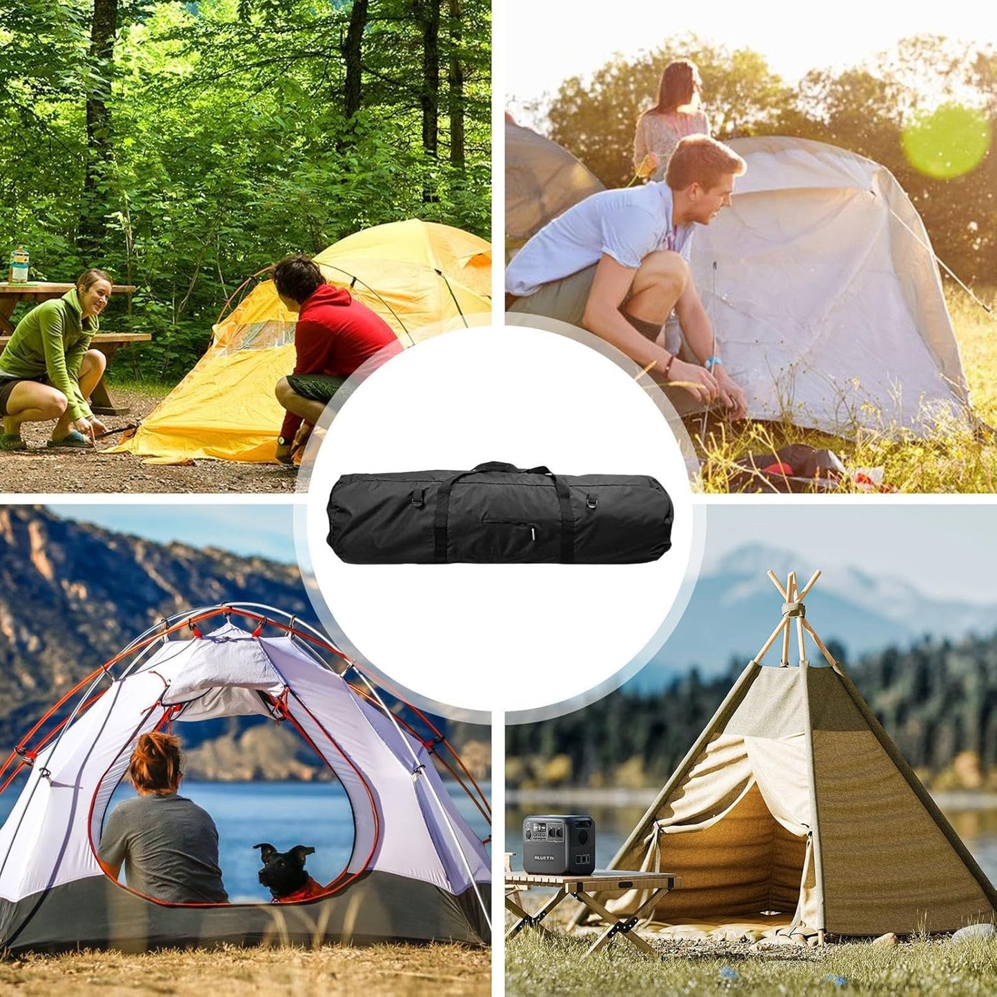 Camping Equipment Bag, Heavy-Duty Tent Bag, Versatile Travel Duffle, Spacious Tent Storage, Outdoor Gear Carrier, Lightweight Folding Bag, Convenient Travel Accessory, Multi-Purpose Duffle Bag, Rugged