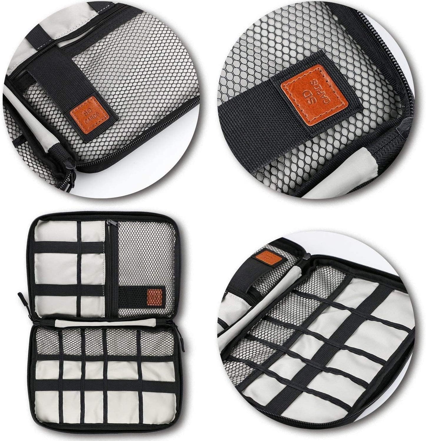 Jamber - Universal Storage Bag for Electronic Accessories and Cables with 5 Cable Ties New Black New Black