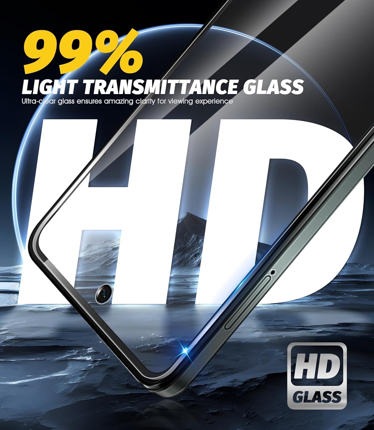 Generic (3 Pack) Tempered Glass Screen Protector Compatible for Motorola Moto G 5G 2024, Precise Front Camera Cutouts 2.5D Arc Edges High Definition Anti-Scratch Bubble-Free