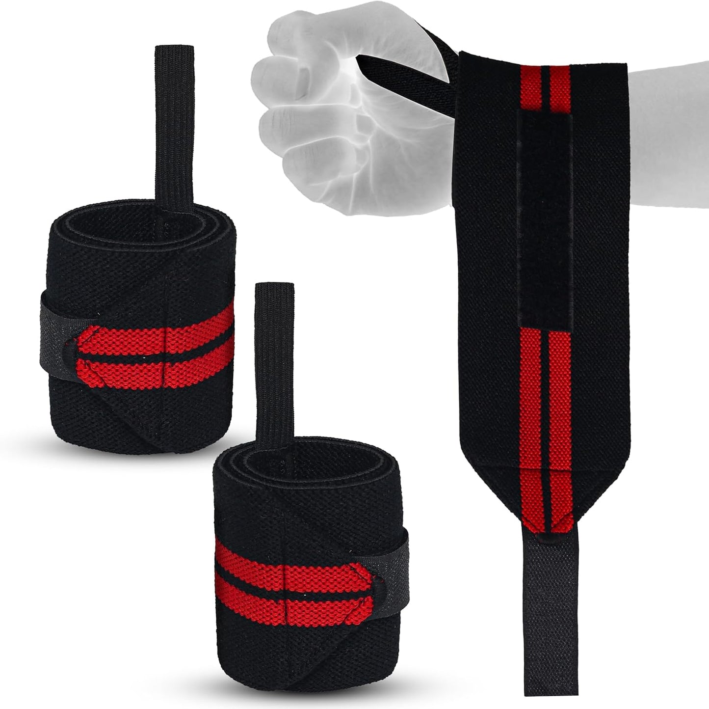 Passion Sports Weightlifting Wrist Wraps - Premium Supportive Gear for Enhanced Performance and Injury Prevention - Adjustable Straps for Powerlifting, Gym Workouts, and Crossfit