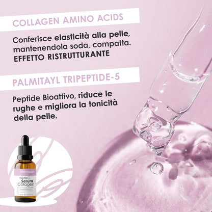 Essenze Hydrolyzed Collagen Face Serum with Bioactive Peptides – Anti-Wrinkle Moisturizing, Firming, Anti-Aging – Suitable for All Skin Types – 30 ml