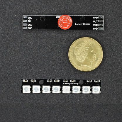 Lonely Binary 12-Pack WS2812B RGB LED Bars â€“ Glow LED Strips, Individually Addressable 8-LED Strips (6 White PCB + 6 Black PCB) for Arduino, Raspberry Pi, ESP32, DIY Projects & Smart Lighting
