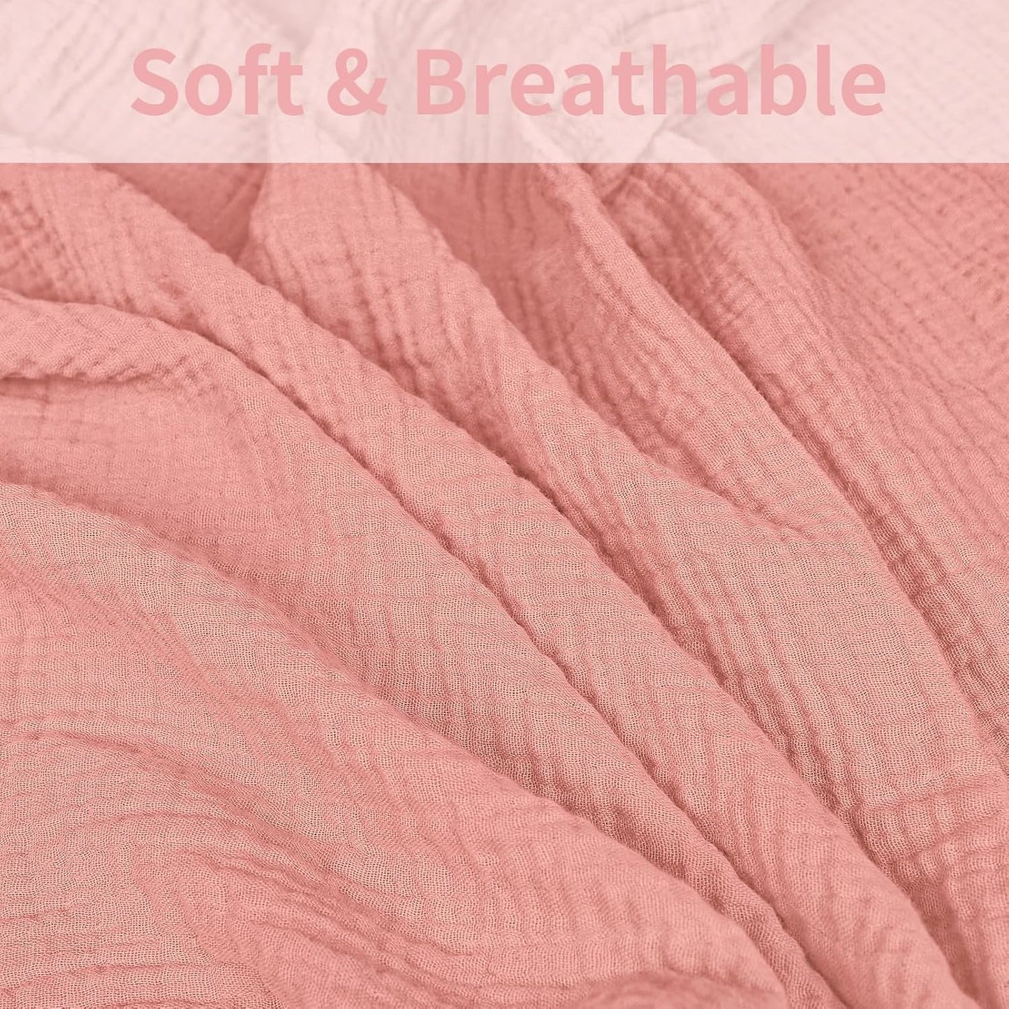 TANOFAR Privacy Nursing Cover for Breastfeeding, Multi-use Cotton Breast Feeding Cover for Mother Nursing Apron, Breathable Adjustable Muslin Baby Feeding Nursing Cover (Pink)