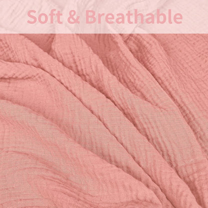 TANOFAR Privacy Nursing Cover for Breastfeeding, Multi-use Cotton Breast Feeding Cover for Mother Nursing Apron, Breathable Adjustable Muslin Baby Feeding Nursing Cover (Pink)