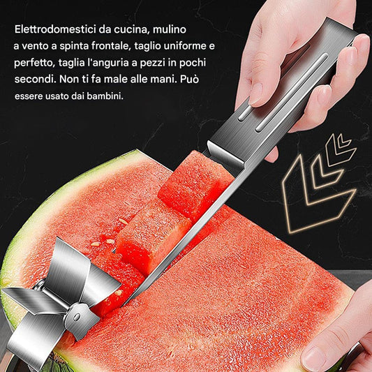Nybhyjka Watermelon Cutter Stapler Tool Wheel Watermelon Cutter | Watermelon Cutting Tool - Multifunctional Fruit Gadget Cuber Kitchen Use Pineapple with Easy