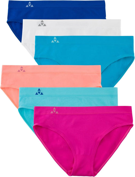Balanced Tech Women's Seamless Bikini Panties 6-Pack - Assorted Colors