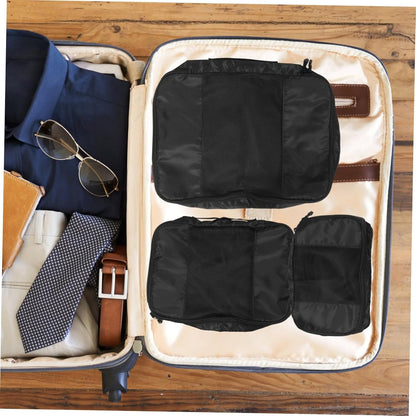 EXHUMKY 3Pcs Travel Storage Bags Large Capacity Packing Cubes for Luggage Organization Portable