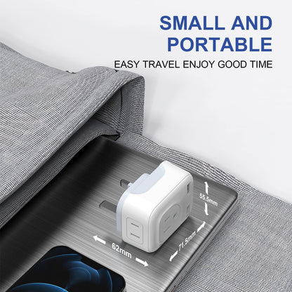 UK Ireland Hong Kong Travel Plug Adapter, HITRENDS Canada US to UK Plug Adapter with 2 American Outlets & USB-A &USB-C, Type G 4 in 1 Travel Adaptor to England Scotland Singapore - 1 Pack