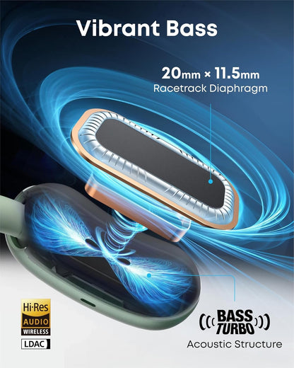 soundcore AeroFit 2 by Anker, Open-Ear Headphones, Non-Intrusive Design, Adjustable Comfort, Snug Fit, Rich Bass, Hi-Res Audio, 42H Play, Bluetooth 5.4, Wireless Charging, IP55, Open-Ear Earbuds