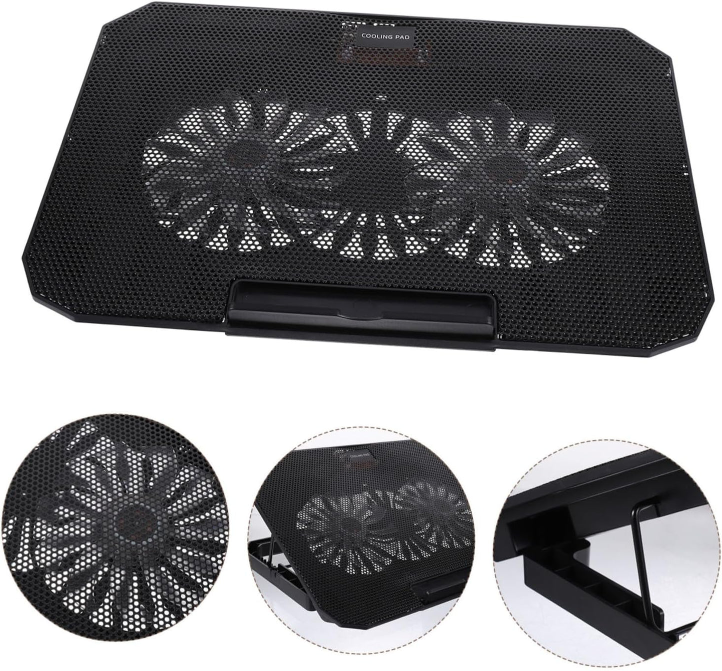 TEHAUX 1Pc Laptop Radiator Cooling Stand for Laptops Black USB Powered with Silent Fan Portable Notebook Cooler for Efficient Heat Dissipation