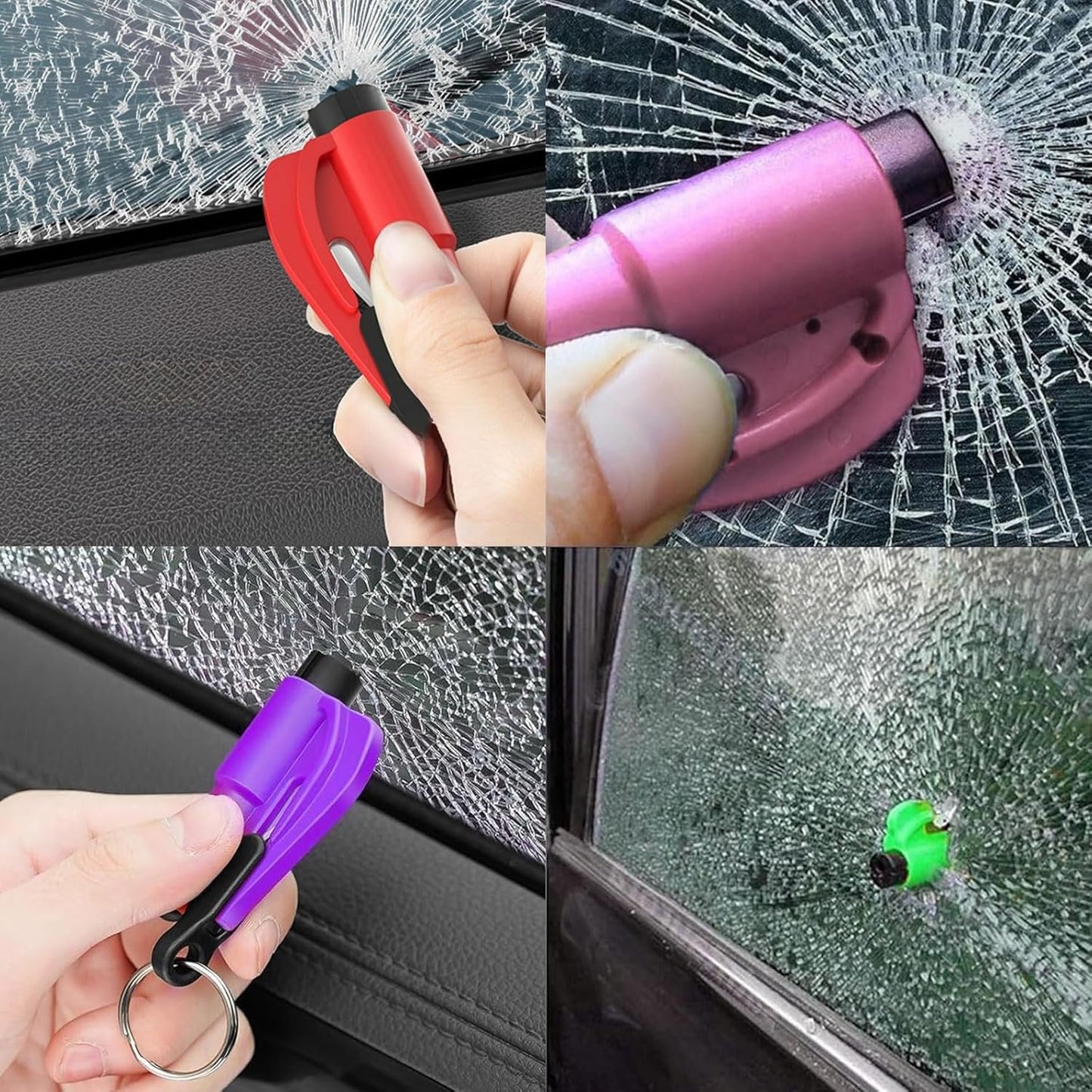 8Pcs 3 in 1 Seatbelt Cutter and Window Breaker, Car Window Breaker Keychain Seatbelt Cutter Glass Breaker, Car Emergency Escape Tool for Automotive Accidents