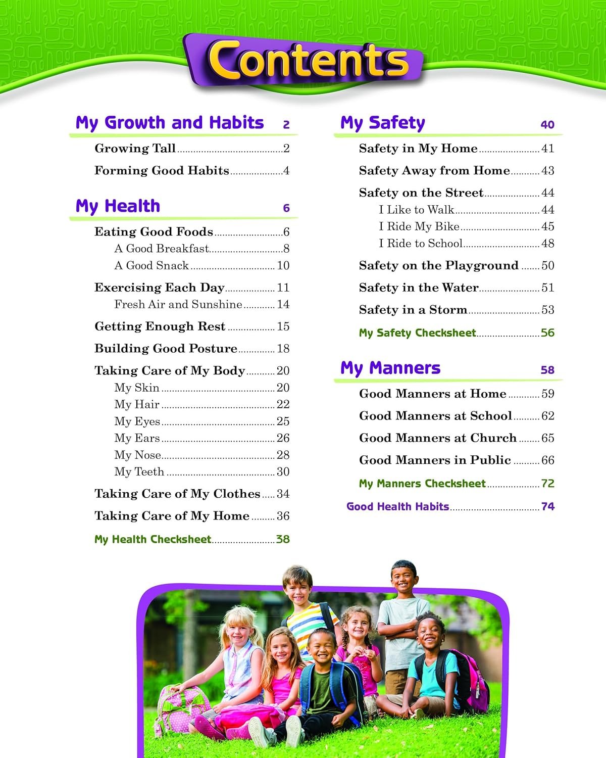 Health, Safety, and Manners - abeka 1st grade third edition