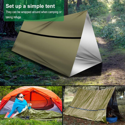Mitening Emergency Tent, Portable Emergency Sleeping Bag, Emergency Tent, Waterproof Survival Sleeping Bag, Heat Repellent, First Aid Rescue Blankets, Ultralight Bivouac Bag for Outdoor Camping and
