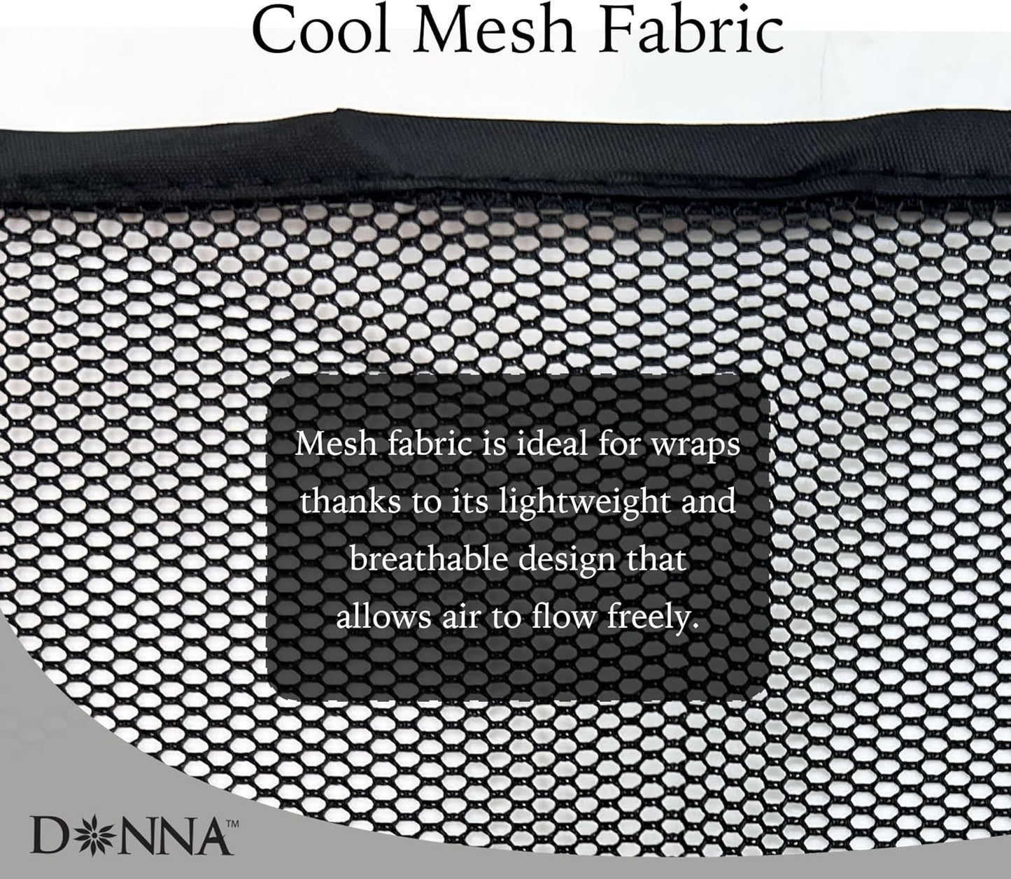 DONNA Extra Large Mesh Wrap 1pc HEADBAND, Mesh Wrap for Women’s Hair for Face Wash, Makeup Hair Accessories Headbands, 1PC BROWN COLOR