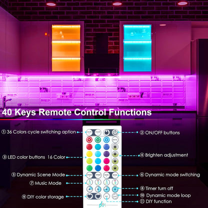 maylit Smart Under Cabinet Lights Plug in, 6 Pcs 12 Inch Ultra Thin Under Cabinet Lighting, Multicolor Under Counter Lights for Kitchen, Dimmable Mood Light for Cabinet, Counter, Workbench