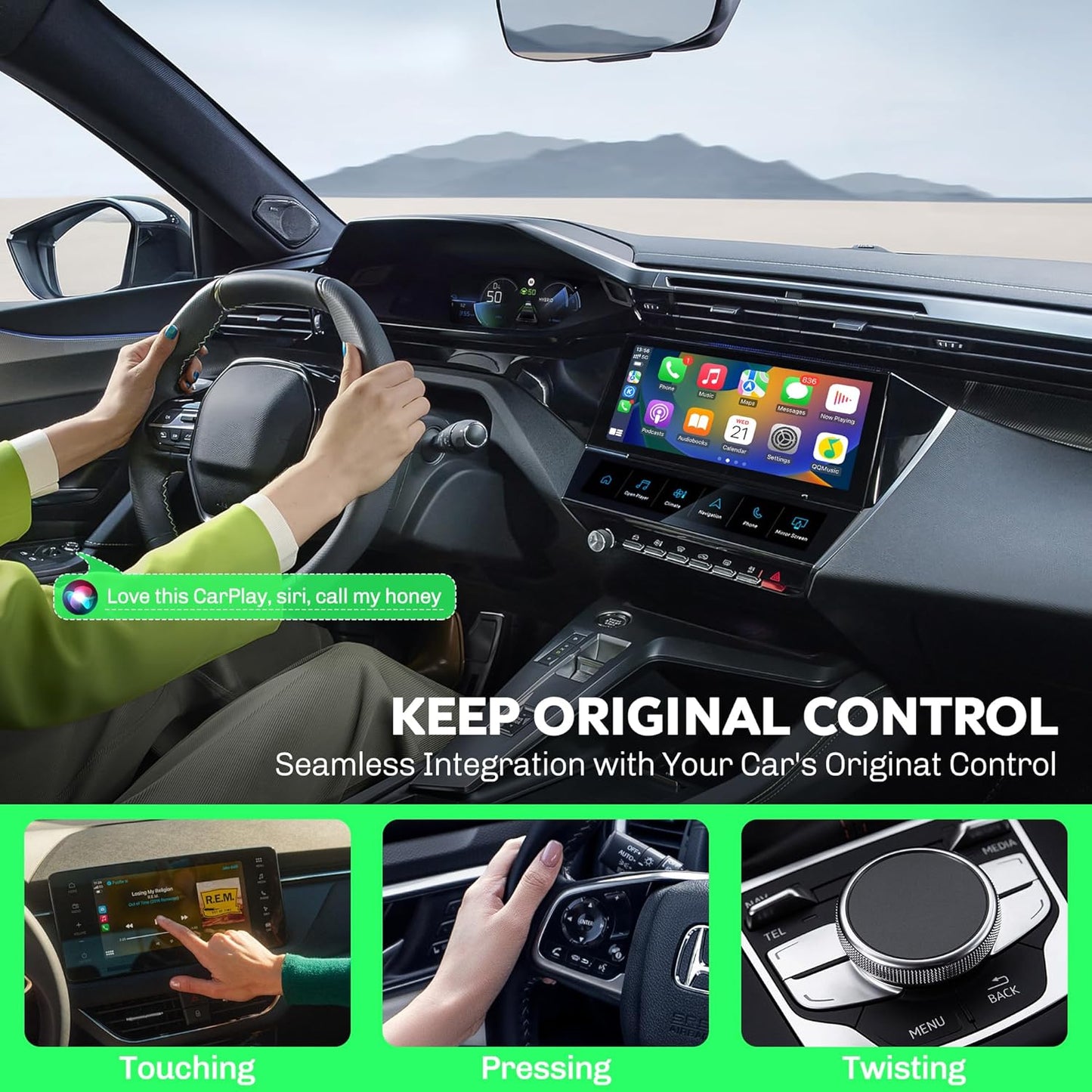 MMB WJCP-MINI CarPlay 2024 Wireless Upgrade Adapter CarPlay Adapter Dongle, Converts Factory Wired CarPlay to Plug and Wireless Gaming, with Car CarPlay and iOS 10+