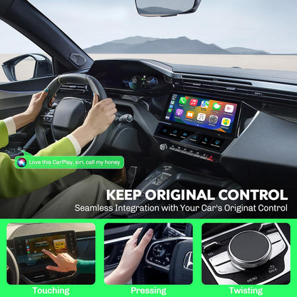 MMB WJCP-MINI CarPlay 2024 Wireless Upgrade Adapter CarPlay Adapter Dongle, Converts Factory Wired CarPlay to Plug and Wireless Gaming, with Car CarPlay and iOS 10+